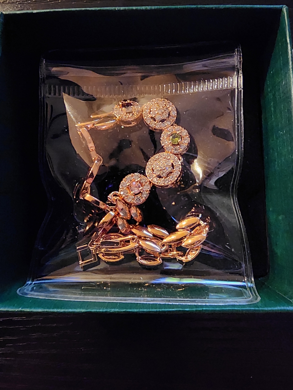 Gold Tone Crystal Bracelet Like New